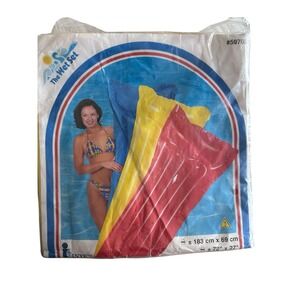 NEW Intex The Wet Set Yellow Inflatable Pool Float 72" X 27" 59730 1999 VTG